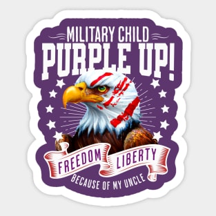 Military Kids - Purple-Up 2023 Holiday - Military Uncle Sticker